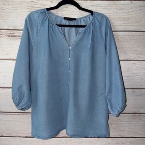 Sanctuary Light Blue Blouse Size Large Office Church School Party